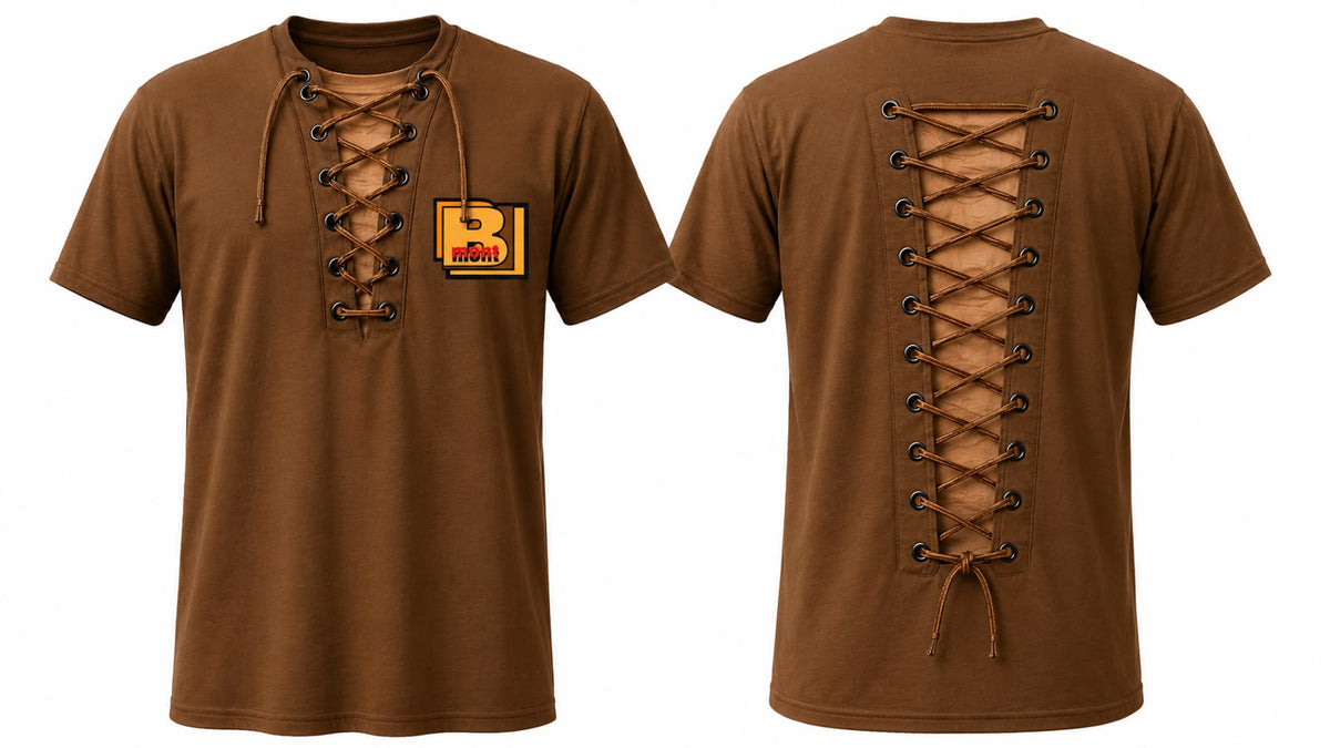 Brown Lace-up T-shirt